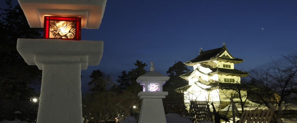 冬：雪灯篭まつり